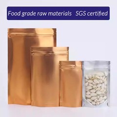 Window Matt Finish Foil Mylar Bag Stand Up Pouches Food Grade Heat Seal Zip Lock