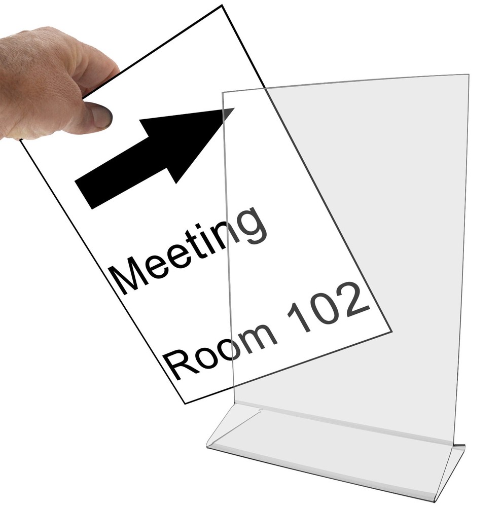 6″W x 8″H Sign Holder Top Load Double Sided Menu Countertop Frame