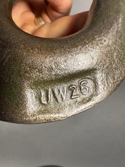 Vintage Rigging Hook With Reverse Eye. UW26. 1-1/4” Throat And 1-3/8” Eye.