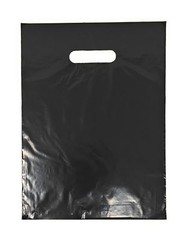 Black Merchandise Plastic Shopping Bags – 100 Pack 9″ x 12″ with 1.5 mil Thick