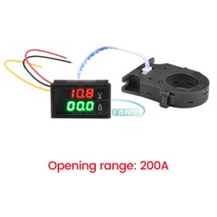 DC0-300V 50/100/200/400A Isolated Current Voltage Meter Hall Ammeter Voltmeter