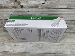 Curad 3G Vinyl Exam Gloves Synthetic *1 Case 10 Boxes 100 Gloves* Size: XSmall