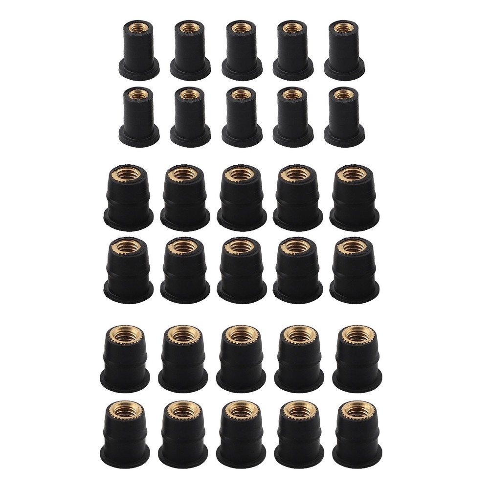Rubberized Brass Nuts Neoprene Well Nuts Various Sizes High Strength Rubber