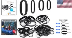62Pcs Tactical Heavy Duty Elastic Wide Thick UV Heat Cold Resistant Rubber Bands
