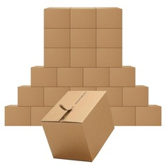8x6x6 inches Self-Sealing Shipping Boxes, Corrugated Cardboard with Easy Open…