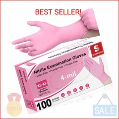 Schneider Nitrile Exam Gloves, 4-mil Medical Gloves Disposable Latex Free, Powde