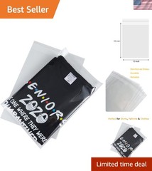Reinforced Self-Sealing Transparent Bags 10×13 Inch – 50 Pack for Clothing