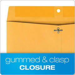12 x 15-1/2 Clasp Envelopes, Clasp and Gummed Closures, for Oversized Papers, Dr