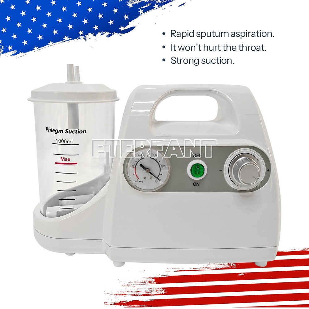 Portable Dental Suction Machine Oral Emergency Vacuum Phlegm Suction Unit ≤65dB