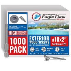 Eagle Claw Stainless Steel Wood Screws Star Drive Flat Head Various Sizes