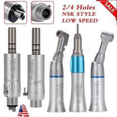 NSK Style Dental Slow Low Speed Handpiece Straight Contra Angle Air Motor 4/2H