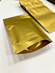 Mylar Bags Bulk QTY Matte Gold Thick 5 Mil Stand-Up 12 x 18 cm Aluminum Foil New
