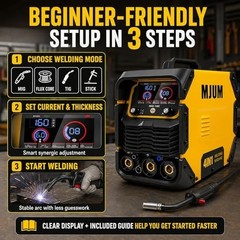 160A 4-in-1 Dual Voltage MIG Welder Flux Core TIG Stick Inverter