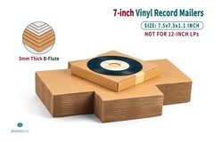 7 Inch 45 RPM Record Mailers (NOT for 12″ LPs), 7.5 x 7.5 x 1.1 Inch Corrugat…
