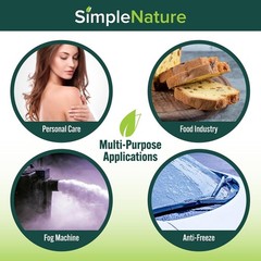 SimpleNature Propylene Glycol Food Grade 99.9% Pure 1 Gallon PG Lab/Personal Use