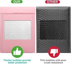 Light Pink Bubble Mailers 6×10 100pcs Thick Padded Envelope 6×9 Mailing Bags #0