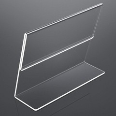 6-Pack 8.5×11 inch Horizontal Slant Back Acrylic Sign Holder Clear Frame
