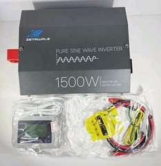 1500 Watt Pure Sine Wave Inverter 12v DC to 110v 120v AC Converter 3000W Peak