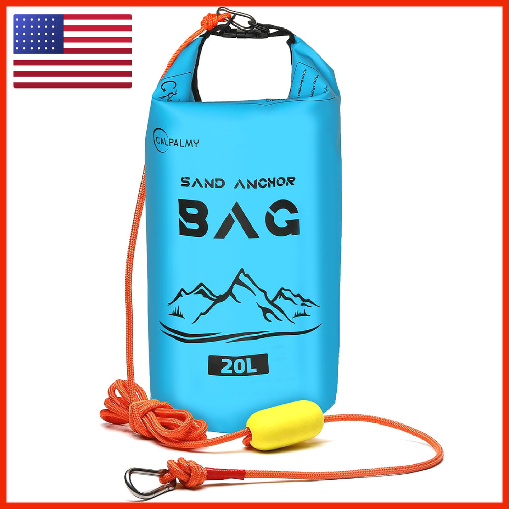 Calpalmy 1-Pack 20L Sand Anchor Bag 2-In-1 Jet Ski Anchor Floating Buoy And