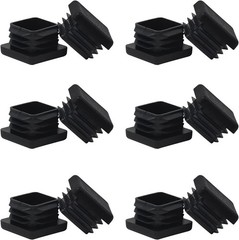 1″ 1×1 Square Tube End Cap Plastic Plugs 12Pcs, 1″x1″ 1 Inch Tubing…