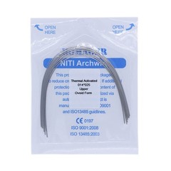 50×Dental Orthodontic Niti Thermal Activated Rectangular Arch Wires 14×25 Upper