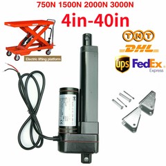 DC 12V 24V Electric Linear Actuator Cylinder Lift 1500N 3000N Stroke 2″~40″ Fast