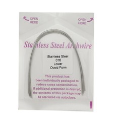 100pcs Dental Orthodontic Arch Wire Stainless Steel Ovoid Form Archwires Round