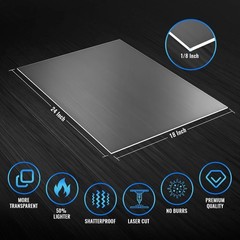 Plexiglass Sheets 1/8″ 3mm Thick – 2 Pack of 18×24 Clear Cast Acrylic Sheets …