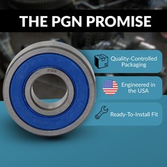 (10) 6204-2RS Premium Rubber Seal Ball Bearing C3 EMQ, 20x47x14, 6204 2RS 6204rs