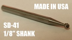 SD41D Ball Shape SOLID Carbide Burr Bur Cutting Tool Die Grinder Bit 1/8″