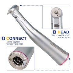 Dental 1:5 Increasing Handpiece Contra Angle LED For KAV NSK Electric Motor USA