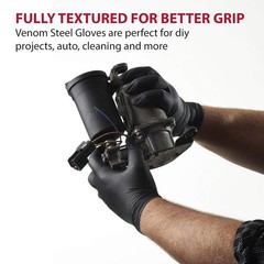 Venom Steel Industrial Nitrile Gloves One Size Fits Most, 100 Count, (Pack of 3)
