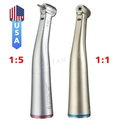 Dental 1:5 1:1 Fiber Optic LED Contra Angle Handpiece Fit NSK Electric Motor YBB