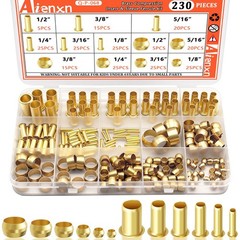 Brass Compression Sleeves Ferrules & Insert 230 PCS 1/8 to 1/2 inch