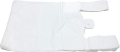 Bags 1/6 Large 21 x 6.5 x 11.5 White T-Shirt Plastic Grocery Shopping Bags