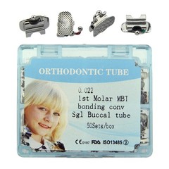 Dental Orthodontic 1st Molar Buccal Tubes Convertible Roth MBT 0.022 Bondable