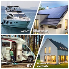 12V 200Ah LiFePO4 Lithium Battery Deep Cycle Built-in BMS for Solar RV Off-Grid
