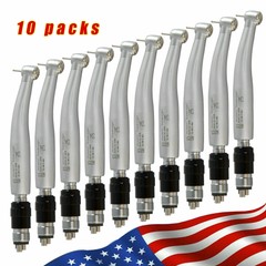 10Pcs NSK Style Dental High Speed Turbine Handpiece w/ 4Hole Quick Coupler YBNKM