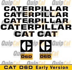 Cat D6D, Cat D7G, Cat D8H Early Version Decal Set. Early Cat Dozer Decals