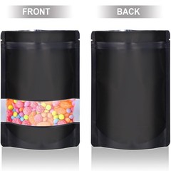 Mylar Foil Food Storage Stand Up Zip Seal Pouch Smell Proof Bags with Window USA