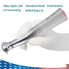 1-5 Dental LED 1:5 Increasing Fiber Optic Contra Angle Handpiece Standard Head