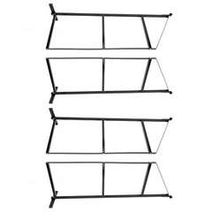 4 Pack Black Cargo Shipping Container Shelving Shelf Brackets Universal Fitment