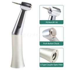 Dental Push Button Low Speed Contra Angle Handpiece E-type Fit FG 1.6mm Burs