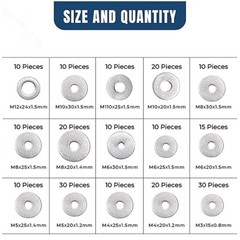 High Compatibility Flat Washers Set – 304 Stainless Steel