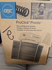 Proclick Binding Spines 100 Pack Black Easy Open 45 Sheet Capacity