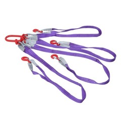Four Leg Bridle Web Sling 5ft 6600lbs Lifting Slings with G80 Grab Hooks