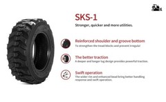 4 Tires 10×16.5 12Ply 10-16.5 Skid Steer Tires Heavy Duty Industrial Tires