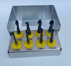 Dental Implant Drills Kit 8 Pcs Set Titanium Coated Black Surgical Tools NEW CE