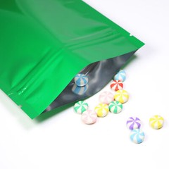 100 Green Mylar Foil Resealable Smell Proof Bags Repacking Flat Pouch 2.4″x3.5″
