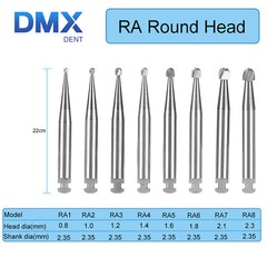 Dental Round Carbide Bur for Slow Speed Latch Type Handpiece RA 1# – 8# Burs